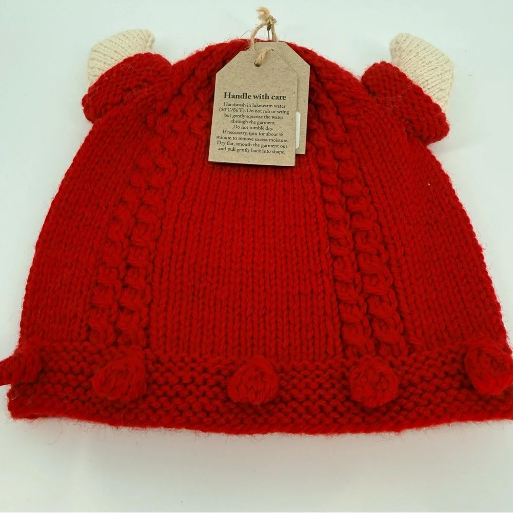 Viking Knit Hat Nordic Kids Wool Bull Horn Crochet Beanie Cap Handmade Baby gift